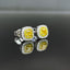 14K GOLD 0.82 CTW NATURAL YELLOW DIAMOND & DIAMOND EARRINGS