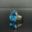 14K GOLD 13.45 CTW NATURAL TOPAZ & DIAMOND RING