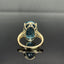 14K GOLD 13.45 CTW NATURAL TOPAZ & DIAMOND RING