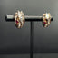 14K GOLD 0.7 CTW NATURAL RUBY & DIAMOND & SNAKE EARRINGS