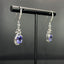 14K GOLD 2.85 CTW NATURAL TANZANITE & DIAMOND EARRINGS