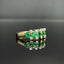 14K GOLD 0.78 CTW VIVID GREEN NATURAL EMERALD & DIAMOND RING