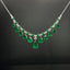 14K GOLD 5.82 CTW VIVID GREEN NATURAL EMERALD & DIAMOND NECKLACE
