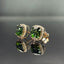 14K GOLD 5 CT NATURAL TOURMALINE & DIAMOND EARRINGS
