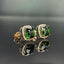 14K GOLD 5 CT NATURAL TOURMALINE & DIAMOND EARRINGS