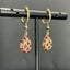 14K GOLD 2.42 CTW NATURAL RUBY & DIAMOND EARRINGS