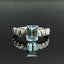 14K GOLD 1.23 CTW NATURAL AQUAMARINE & DIAMOND RING