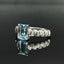 14K GOLD 1.23 CTW NATURAL AQUAMARINE & DIAMOND RING