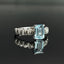 14K GOLD 1.23 CTW NATURAL AQUAMARINE & DIAMOND RING