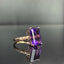 14K GOLD 8.00 CTW NATURAL AMETHYST & DIAMOND RING