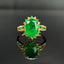 14K GOLD 3.15 CTW NATURAL EMERALD & DIAMOND RING