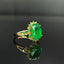 14K GOLD 3.15 CTW NATURAL EMERALD & DIAMOND RING