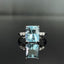14K GOLD 3.80 CTW NATURAL AQUAMARINE & DIAMOND RING