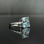 14K GOLD 3.80 CTW NATURAL AQUAMARINE & DIAMOND RING