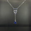 14K GOLD 1.1 CTW NATURAL SAPPHIRE & DIAMOND NECKLACE