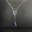 14K GOLD 1.1 CTW NATURAL SAPPHIRE & DIAMOND NECKLACE