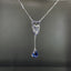 14K GOLD 1.1 CTW NATURAL SAPPHIRE & DIAMOND NECKLACE