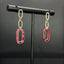14K GOLD 2.70 CTW NATURAL RUBY & DIAMOND EARRINGS