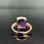 14K GOLD 10.1 CT NATURAL AMETHYST RING
