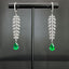 14K GOLD 2.78 CTW VIVID GREEN NATURAL EMERALD & DIAMOND EARRINGS