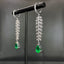 14K GOLD 2.78 CTW VIVID GREEN NATURAL EMERALD & DIAMOND EARRINGS