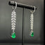14K GOLD 2.78 CTW VIVID GREEN NATURAL EMERALD & DIAMOND EARRINGS