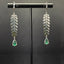 14K GOLD 2.78 CTW VIVID GREEN NATURAL EMERALD & DIAMOND EARRINGS