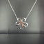 14K GOLD 0.76 CT NATURAL H DIAMOND & FLOWERS NECKLACE