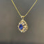 14K GOLD 0.68 CTW NATURAL SAPPHIRE & DIAMOND PENDANT( WITHOUT CHAIN )