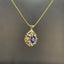 14K GOLD 0.68 CTW NATURAL SAPPHIRE & DIAMOND PENDANT( WITHOUT CHAIN )
