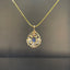 14K GOLD 0.68 CTW NATURAL SAPPHIRE & DIAMOND PENDANT( WITHOUT CHAIN )