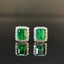 14K GOLD 1.82 CTW NATURAL EMERALD & DIAMOND EARRINGS