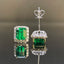 14K GOLD 1.82 CTW NATURAL EMERALD & DIAMOND EARRINGS
