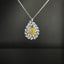 14K GOLD 1.56 CTW NATURAL YELLOW DIAMOND & DIAMOND NECKLACE