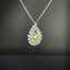 14K GOLD 1.56 CTW NATURAL YELLOW DIAMOND & DIAMOND NECKLACE