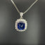 14K GOLD 2.64 CTW NATURAL SAPPHIRE & DIAMOND PENDANT( WITHOUT CHAIN )