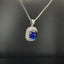 14K GOLD 2.64 CTW NATURAL SAPPHIRE & DIAMOND PENDANT( WITHOUT CHAIN )