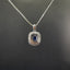 14K GOLD 2.64 CTW NATURAL SAPPHIRE & DIAMOND PENDANT( WITHOUT CHAIN )