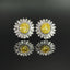 14K GOLD 0.74 CTW NATURAL YELLOW DIAMOND & DIAMOND EARRINGS