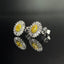 14K GOLD 0.74 CTW NATURAL YELLOW DIAMOND & DIAMOND EARRINGS