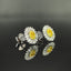 14K GOLD 0.74 CTW NATURAL YELLOW DIAMOND & DIAMOND EARRINGS