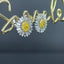 14K GOLD 0.74 CTW NATURAL YELLOW DIAMOND & DIAMOND EARRINGS