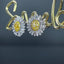 14K GOLD 0.74 CTW NATURAL YELLOW DIAMOND & DIAMOND EARRINGS