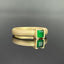 14K GOLD 0.24 CT VIVID GREEN NATURAL EMERALD RING