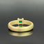 14K GOLD 0.24 CT VIVID GREEN NATURAL EMERALD RING