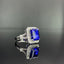 14K GOLD 4.42 CTW NATURAL TANZANITE & DIAMOND RING