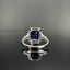 14K GOLD 4.42 CTW NATURAL TANZANITE & DIAMOND RING
