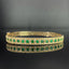 14K GOLD 2.24 CTW NATURAL EMERALD & DIAMOND BANGLE