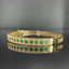 14K GOLD 2.24 CTW NATURAL EMERALD & DIAMOND BANGLE