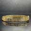 14K GOLD 2.24 CTW NATURAL EMERALD & DIAMOND BANGLE